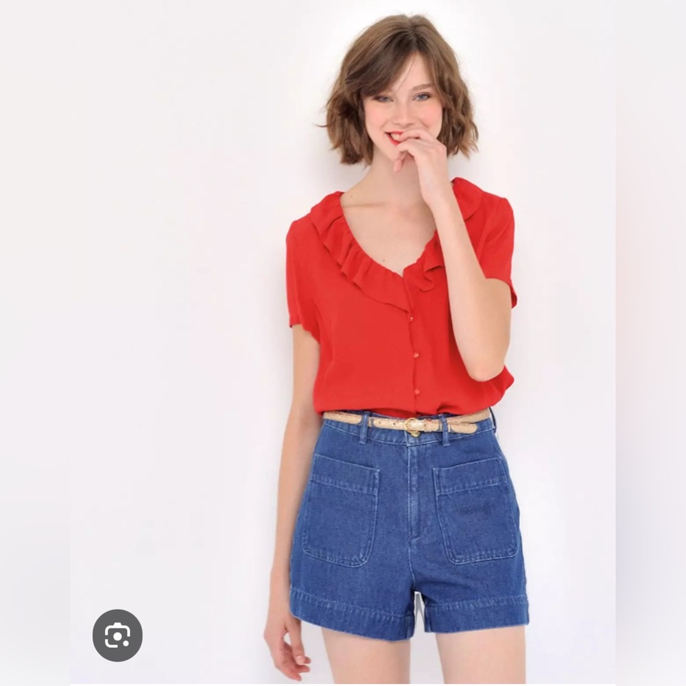 🇫🇷Des Petits Hauts Lucile Denim Shorts T0/XS